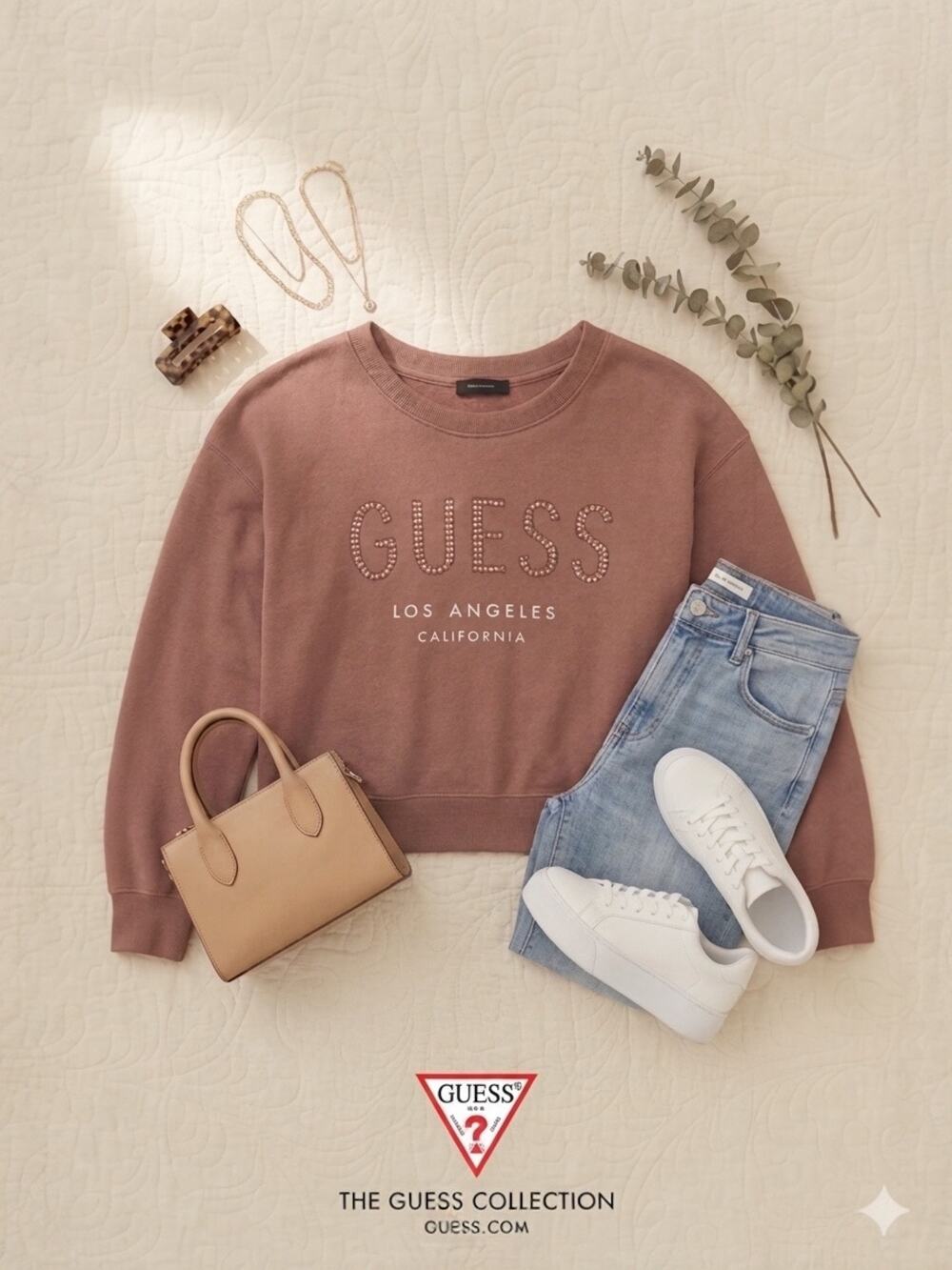 Guess Terracotta Sweater w/ Rhinestone Guess Sz. S
